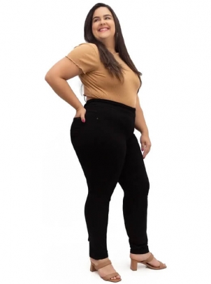 Calça Legging Plus Size Black Jeans