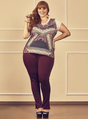 Calça Plus Size Montaria Graphic