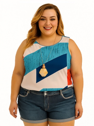 Shorts Jeans Feminino Plus Size, Cintura Alta