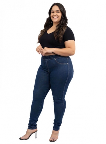Calça Jegging Plus Size Azul Jeans