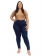 Calça Plus Size Skinny Cintura Alta Barra Desfiada