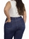 Calça Flare Plus Size Azul Jeans Cintura Alta