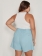 Shorts Feminino Plus Size em Linho