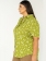 Camisa Feminina Plus Size Verde Floral