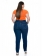 Calça Plus Size Cigarrete Cintura Alta Azul Jeans