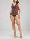 Maiô Plus Size Modelador Alta Compressão Marrom Escuro