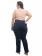Calça Feminina Plus Size Reta, Alta, Bolso Pespontado