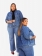 Jaqueta de Jeans Feminina Plus Size Bolsos