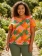 Blusa Feminina Plus Size Rosa Tropical