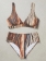 Conjunto De Biquíni, Plus Size, Tanga Hotpant, Top Sem Bojo, Trama Pele Selvagem