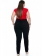 Calça Plus Size Skinny Preta Bolso Bordado