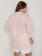 Camisa Feminina Plus Size em Linho Rosa Claro