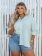 Camisa Feminina Plus Size em Linho Verde Claro