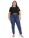 Calça Plus Size Skinny Cintura Alta Básica