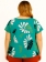 Blusa Feminina Plus Size Floral Verde Escuro