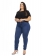 Calça Plus Size Skinny Cintura Alta Básica