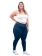 Calça Jegging Plus Size Azul Escuro Push Up