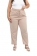 Calça Plus Size, Cós de Elástico, Caqui