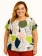 Blusa Feminina Plus Size Floral Verde