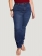 Calça Plus Size Jeans Skinny Puídos Laterais