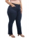 Calça Feminina Plus Size Reta, Alta, Bolso Pespontado