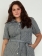 Vestido Plus Size Chemise Listrado