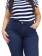 Calça Feminina Plus Size Reta, Alta, Bolso Bordado