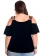 Blusa Plus Size Ciganinha Decote Perolas