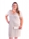 Vestido Plus Size Nude Cetim Com Renda