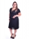 Vestido Plus Size Preto Cetim com Renda