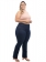 Calça Feminina Plus Size Reta, Alta, Bolso Pespontado
