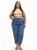 Calça Feminina Plus Size Jogger, Cós de Elastico
