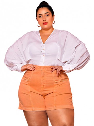 Shorts social plus size hot sale feminino