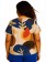 Blusa Feminina Plus Size Estampada Nude e Azul