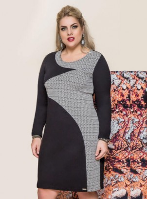 Vestido Plus Size Malha Vogue