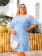 Vestido Plus Size Ciganinha Azul Claro