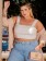 Calça Jeans Feminina Plus Size Cigarrete Azul Claro