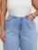 Calça Plus Size Straight Jeans Azul Claro