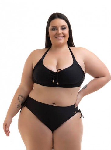 Biquíni Plus Size Preto Bora Bora