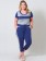 Conjunto Plus Size Esportivo Bicolor Azul