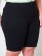 Bermuda Plus Size em Sarja Preto Lycra