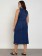 Vestido Plus Size Jeans Midi Com Fenda