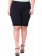 Bermuda Plus Size em Sarja Preto Lycra