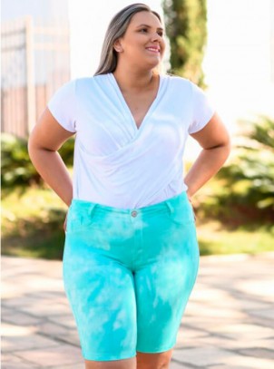 Bermuda Plus Size Tie Dye Sarja