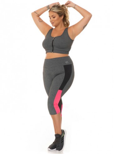 Calça Plus Size Corsário Fitness