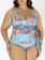 Maiô Saída Plus Size Estampa Cardume