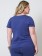 Blusa Plus Size Esportiva Bicolor Azul