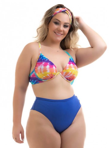 Biquíni Plus Size Tie Dye Com Aro