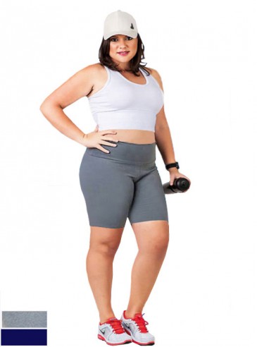 shorts cintura alta plus size