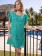 Saída de Praia Plus Size Renda Turquesa